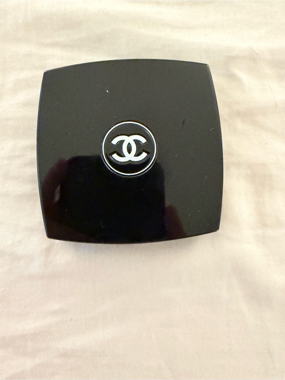CHANEL Black Compact Powder Blush - Jersey (Peach Tone)